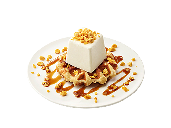 이디야 달고나 아이스크림 와플